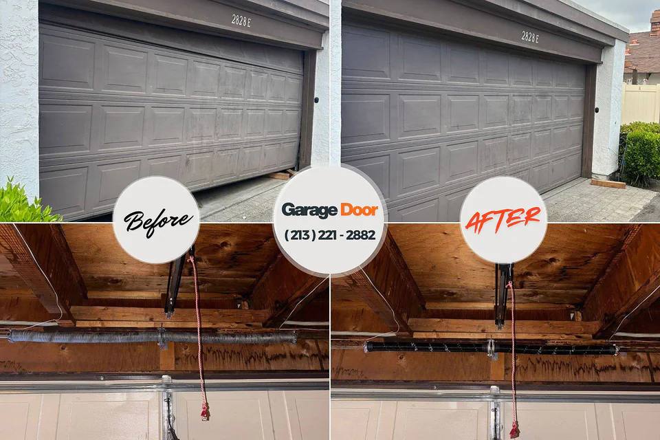 Before and after: garage door repair 37854